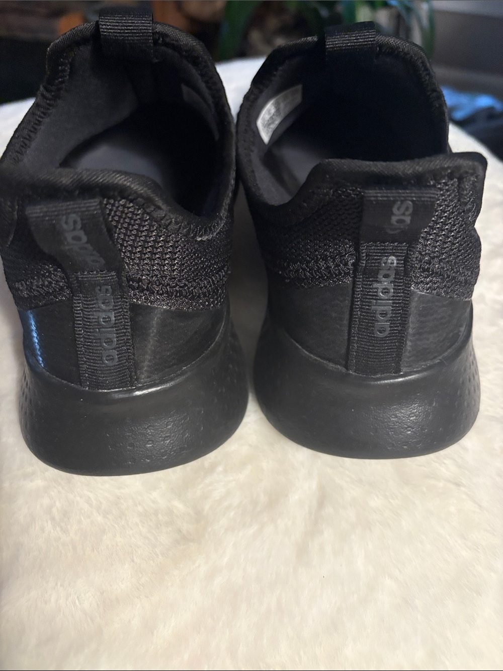 adidas Black Slip-On Crossband Trainers - Picture 2 of 6